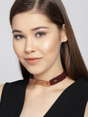red brass choker necklace - 16842504 - Standard Image - 5