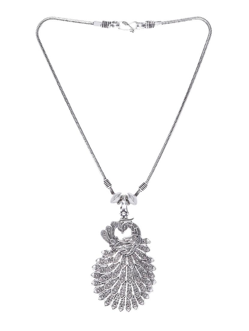 silver brass statement necklace - 16842506 - Zoom Image - 2