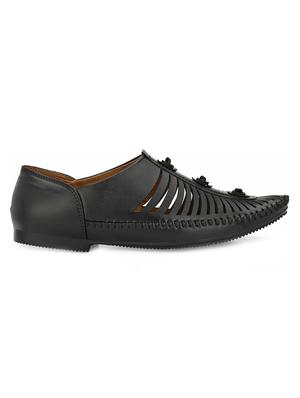 black leatherette slip on jutis - 16842852 - Standard Image - 2