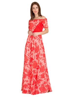 off shoulder floral maxi dress - 16843405 - Standard Image - 2