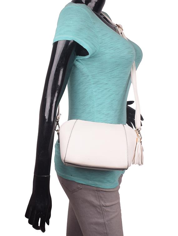 cream leatherette regular sling bag - 16843543 - Zoom Image - 5