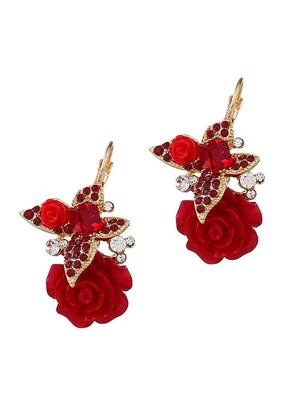 red crystal studs earring - 16843629 - Standard Image - 2
