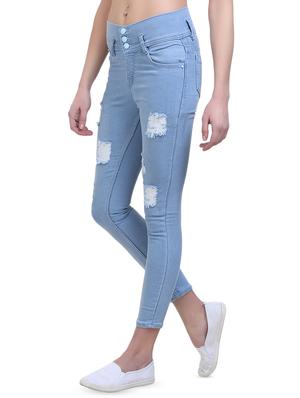 high rise distressed jeans - 16844100 - Standard Image - 2