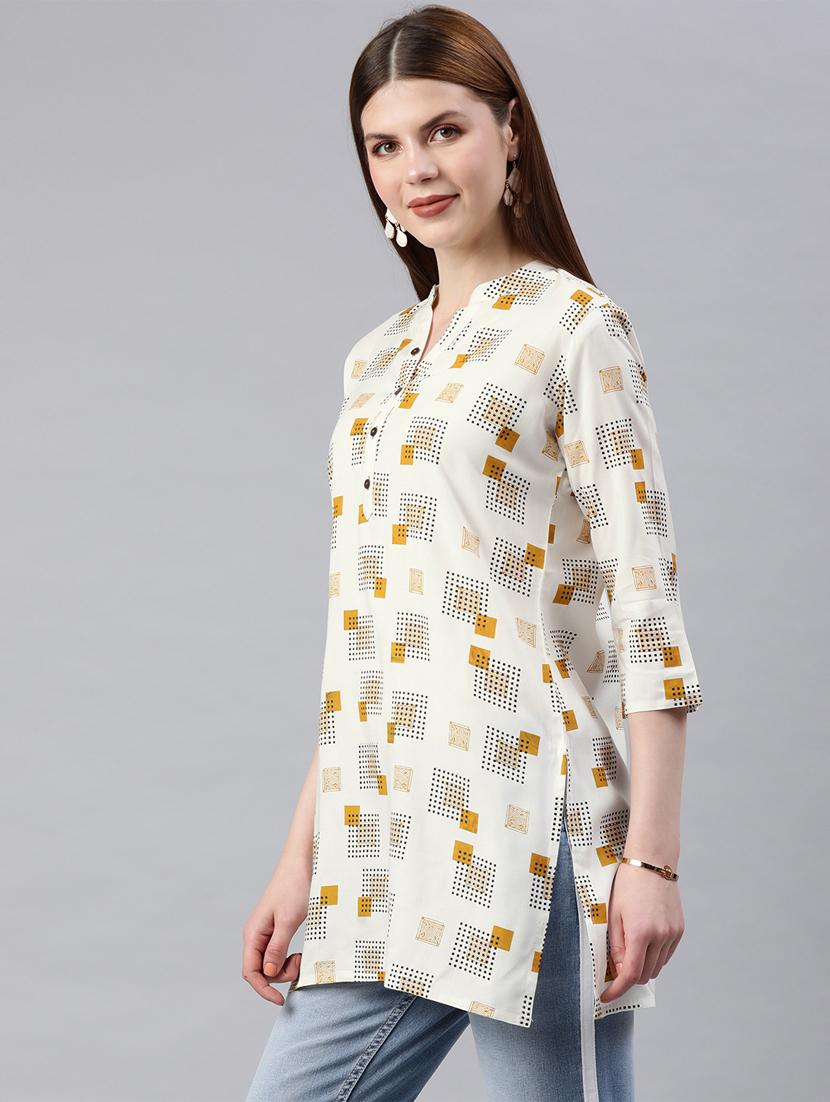 geometric print straight kurti - 16845053 - Zoom Image - 2