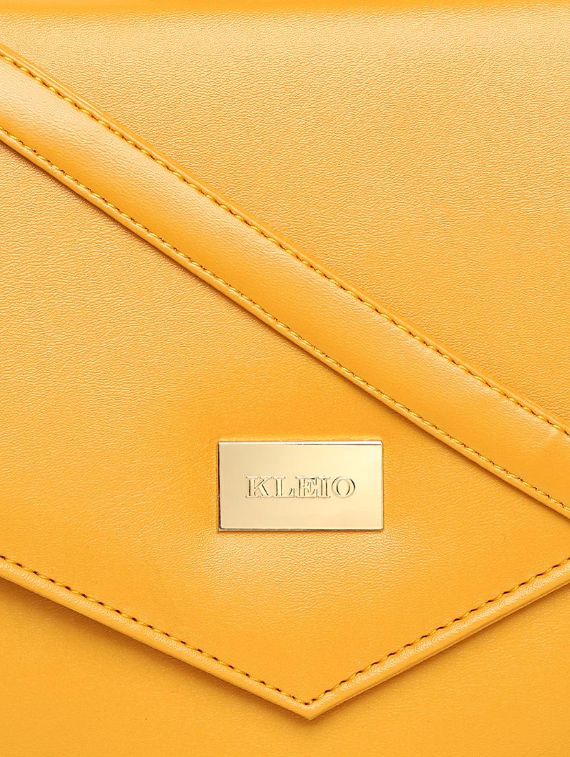 yellow leatherette regular sling bag - 16845068 - Zoom Image - 5