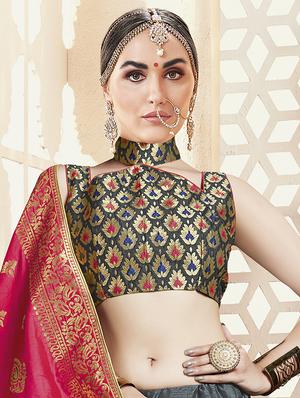 self design panelled lehenga - 16845431 - Standard Image - 2