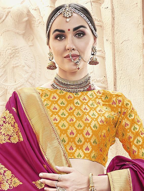 self design panelled lehenga - 16845434 - Zoom Image - 2