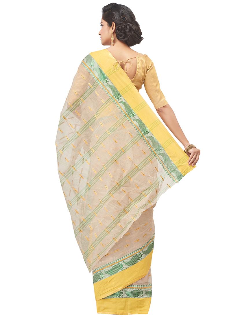 bordered tant saree - 16847739 - Zoom Image - 2