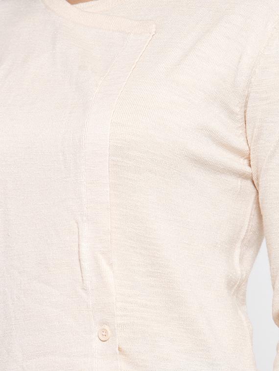 wrap neck solid pullover - 16847787 - Zoom Image - 5