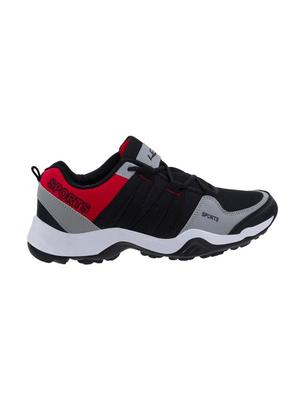 black mesh lace up sport shoes - 16848008 - Standard Image - 2
