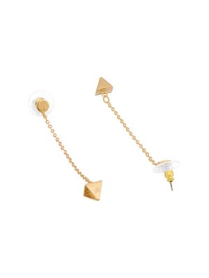 gold metal drop earring - 16848048 - Standard Image - 2