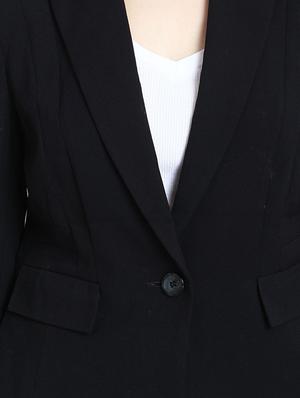 single button lapel neck blazer - 16848634 - Standard Image - 5