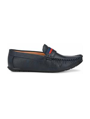blue leatherette slip on loafers - 16848758 - Standard Image - 2