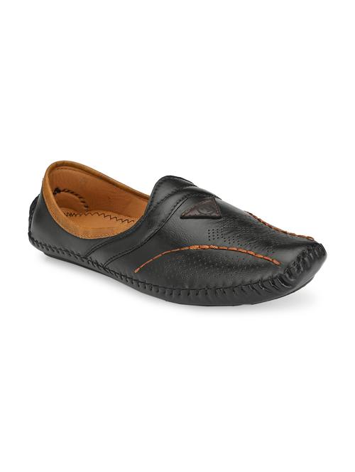 black leatherette slipons - 16848769 - Very Small Image - 1
