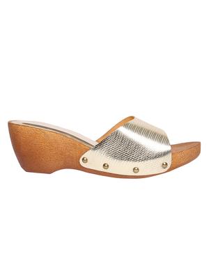 gold slip on wedges - 16849012 - Standard Image - 2