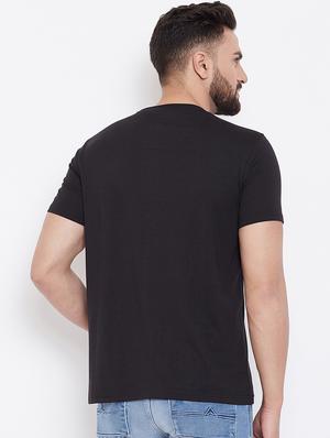 black typographic chest print t-shirt - 16849523 - Standard Image - 2