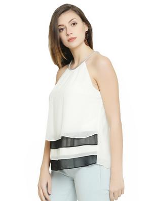 halter neck layered top - 16850280 - Standard Image - 2
