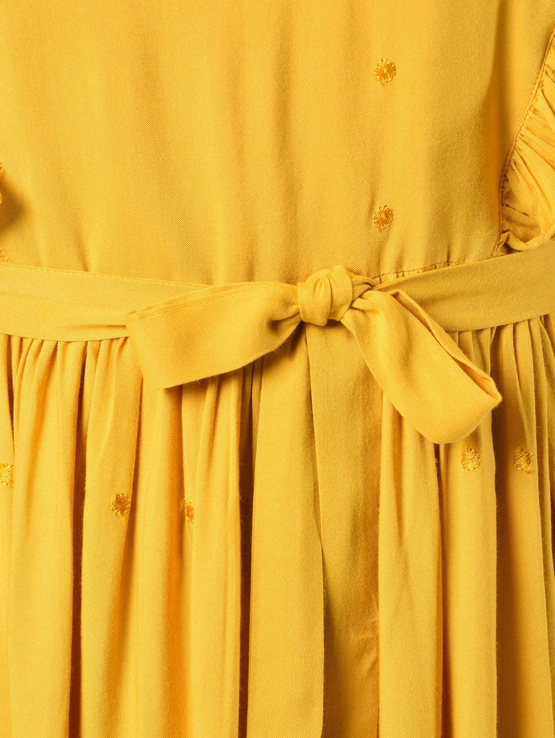 tie front frill detail a-line dress - 16850939 - Zoom Image - 5