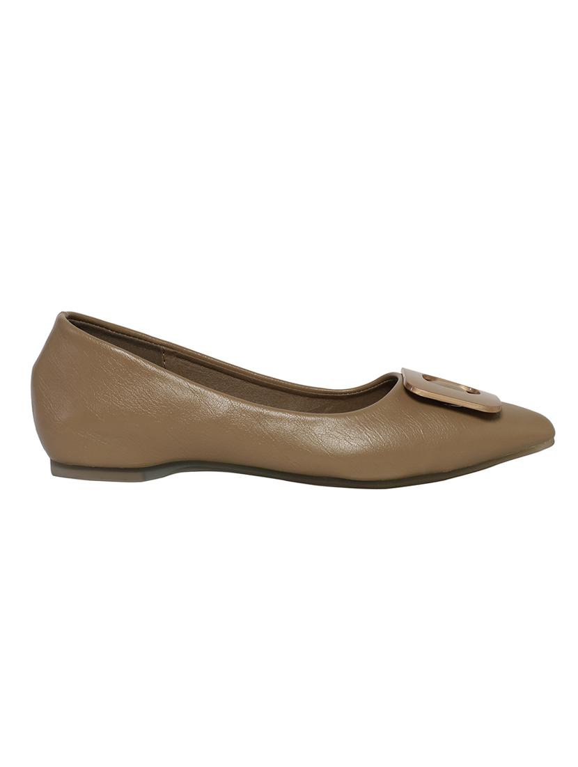 brown slip on ballerinas - 16851684 - Zoom Image - 2