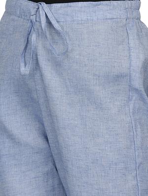 tie front solid trouser - 16852021 - Standard Image - 5
