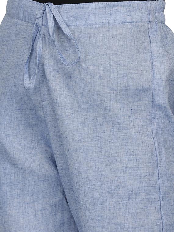 tie front solid trouser - 16852021 - Zoom Image - 5