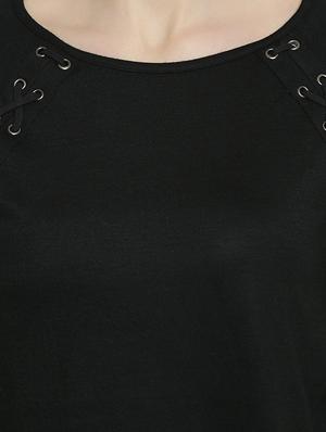 lace up raglan sleeved top - 16852451 - Standard Image - 5
