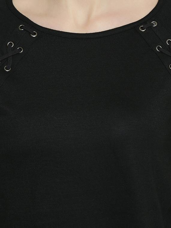 lace up raglan sleeved top - 16852451 - Zoom Image - 5