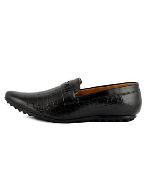 black leatherette slipons - 16852886 - Standard Image - 2