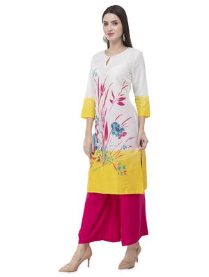 floral print straight kurta - 16854650 - Standard Image - 2