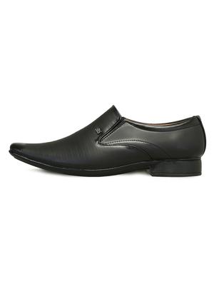 black leatherette slip ons - 16854707 - Standard Image - 2