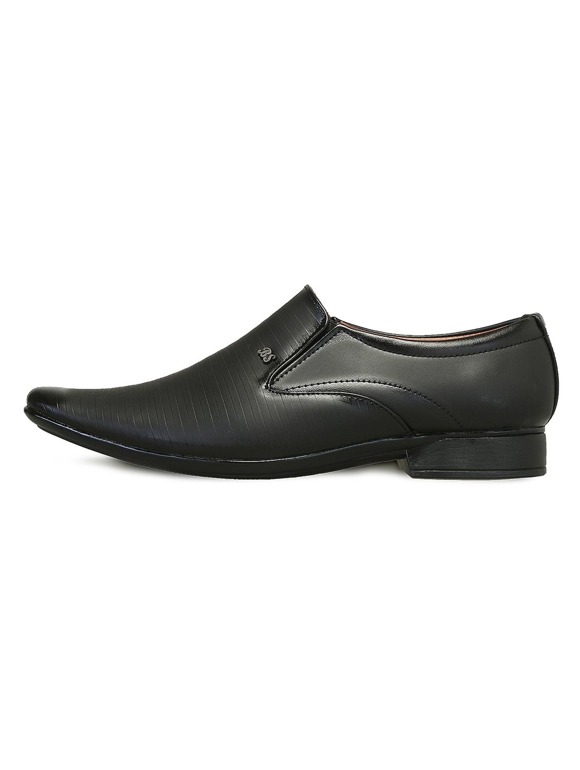 black leatherette slip ons - 16854707 - Zoom Image - 2