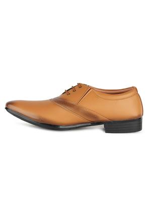 tan leatherette lace-up oxfords - 16854797 - Standard Image - 2
