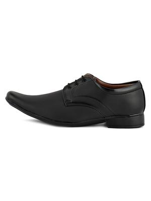 black leatherette lace-up derbys - 16854801 - Standard Image - 2