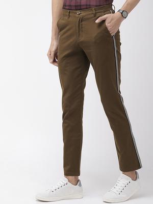 brown taped chinos - 16855352 - Standard Image - 2