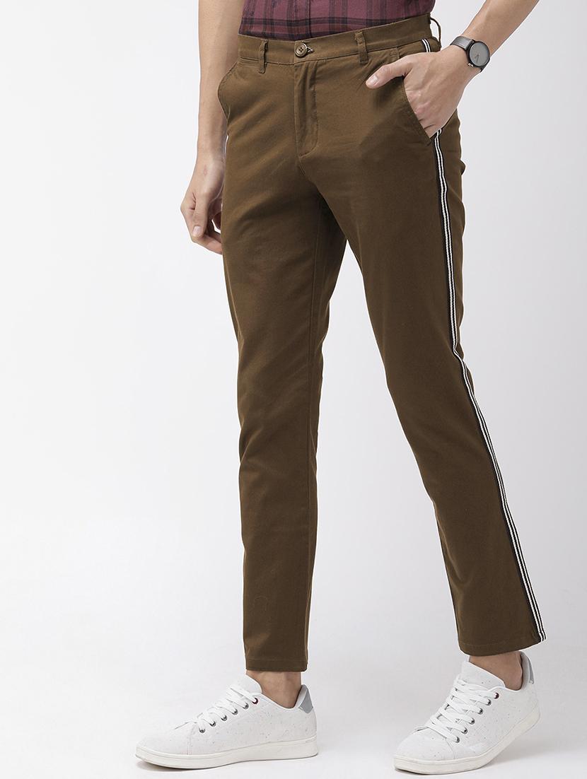 brown taped chinos - 16855352 - Zoom Image - 2