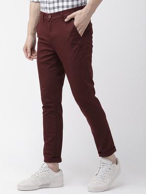red solid chinos - 16855355 - Standard Image - 2