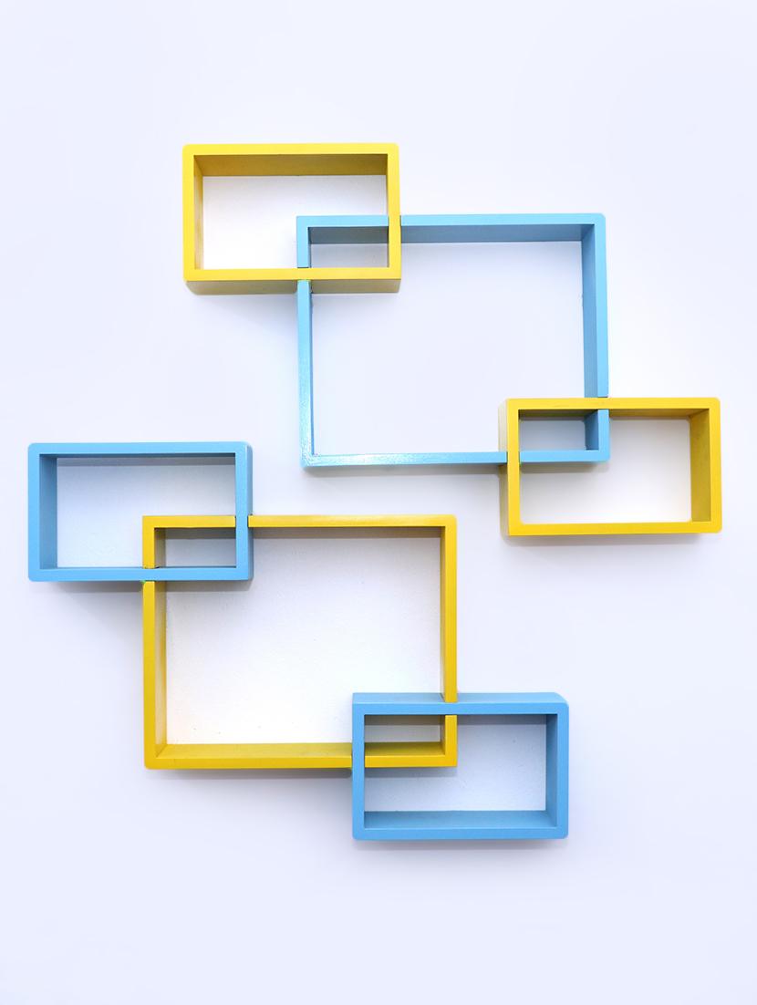decorative storage & intersecting shape wall shelves - 16856103 - Zoom Image - 2