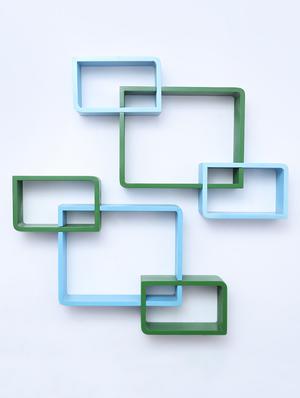 decorative storage & intersecting shape wall shelves - 16856112 - Standard Image - 2