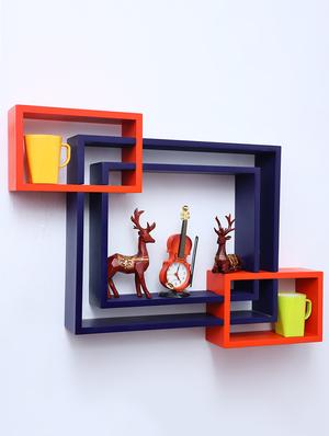 mdf decoretive wall mount storage 4 shelves - 16856300 - Standard Image - 2