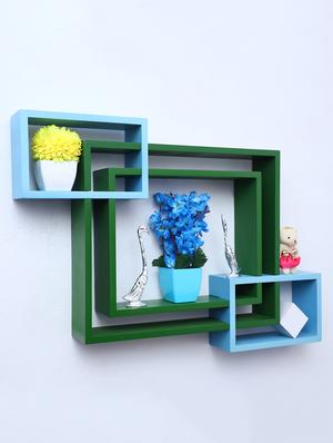 mdf decoretive wall mount storage 4 shelves - 16856310 - Standard Image - 2