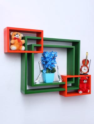 mdf decoretive wall mount storage 4 shelves - 16856313 - Standard Image - 2