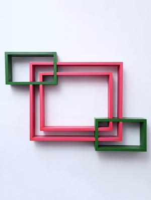mdf decoretive wall mount storage 4 shelves - 16856319 - Standard Image - 2