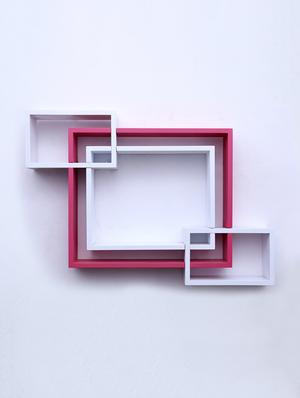 mdf decoretive wall mount storage 4 shelves - 16856351 - Standard Image - 2