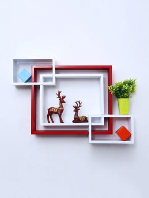 mdf decoretive wall mount storage 4 shelves - 16856359 - Standard Image - 2