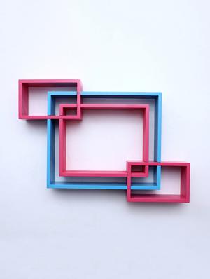 mdf decoretive wall mount storage 4 shelves - 16856363 - Standard Image - 2