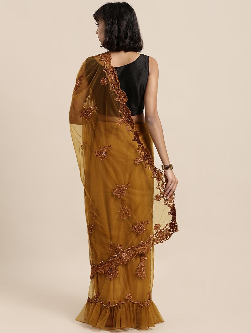 tonal embroidered saree with blouse - 16856971 - Zoom Image - 2