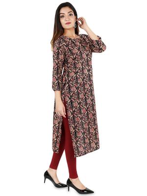 printed straight kurta - 16858150 - Standard Image - 2
