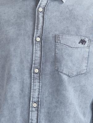 blue self design casual shirt - 16858364 - Standard Image - 5