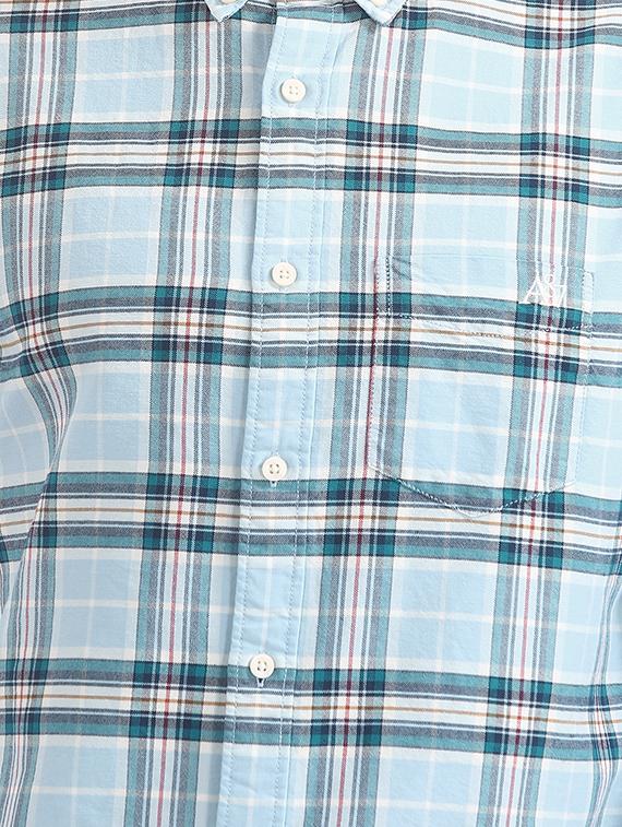light blue checkered casual shirt - 16858372 - Zoom Image - 5