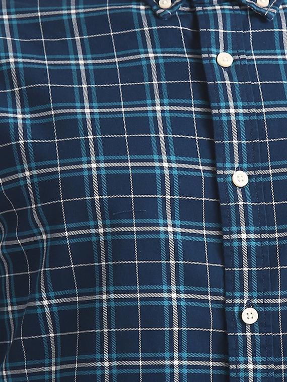 blue checkered casual shirt - 16858386 - Zoom Image - 5